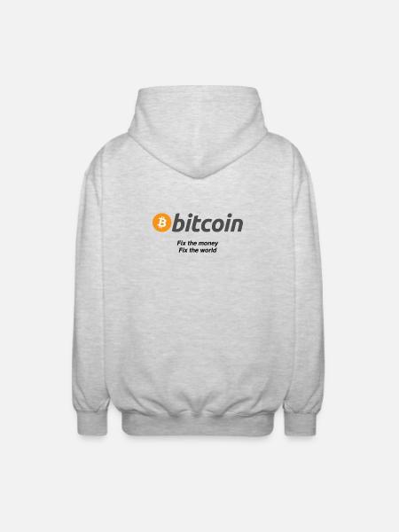 Fixthemoney - Unisex Kapuzenjacke - Hellgrau meliert