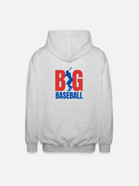 Baseball BIG - Unisex Hooded Jacket - light heather grey