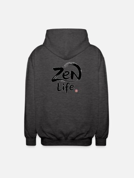 Zen-Leben: Frieden und Gleichgewicht - Unisex Kapuzenjacke - Anthrazit