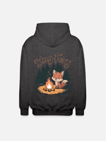 Bleib fuchsig - Unisex Kapuzenjacke - Anthrazit