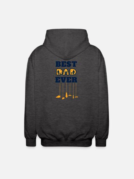 best dad ever - Unisex Hooded Jacket - charcoal grey