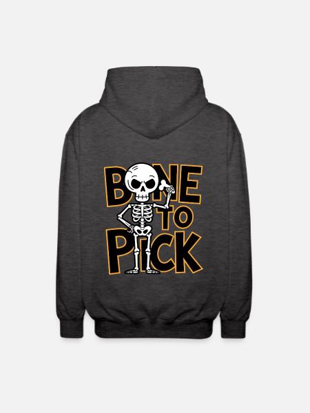 Bone To Pick - Unisex Hooded Jacket - charcoal grey