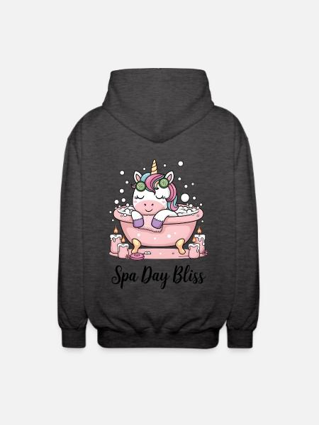 Spa Day Bliss. - Unisex Hooded Jacket - charcoal grey