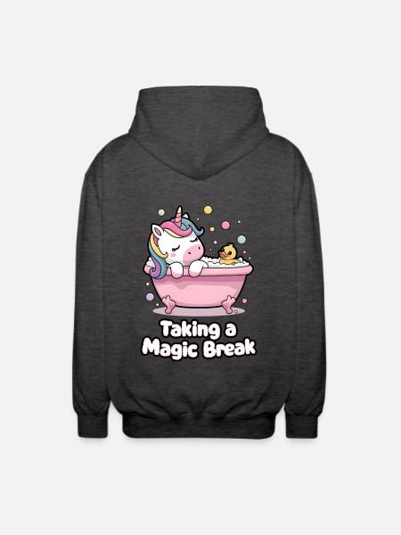 Taking A Magic Break - Unisex Hooded Jacket - charcoal grey