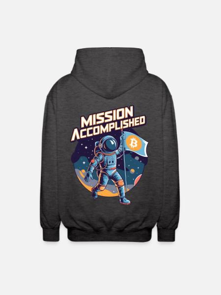 Mission Accomplished - Unisex Hooded Jacket - charcoal grey