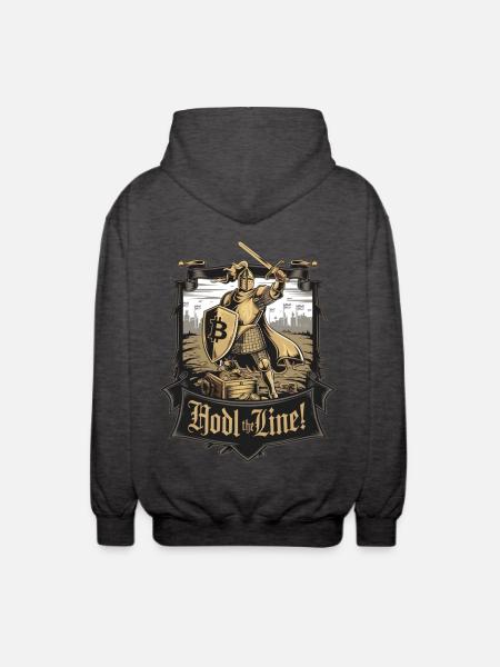 Hodl The Line! - Unisex Hooded Jacket - charcoal grey