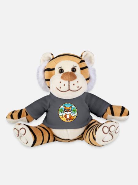 Fuchs Lustige Cartoon Sommer Strand Sonnenbrille Aufkleber - Plüschtiger - Anthrazit