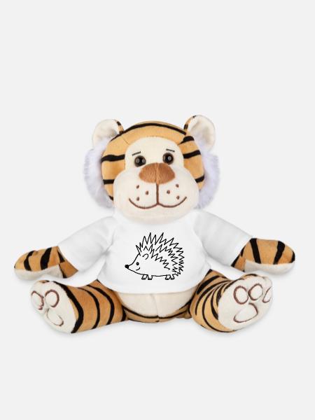 Handgezeichneter Igel – Niedlicher Doodle-Stil - Plüschtiger - Weiß