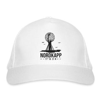 Nordkap Nordkap Norwegen Nordkap - Bio-Baseballkappe - Weiß - Vorne