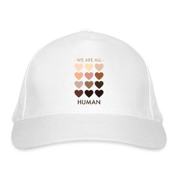 We are all human - Bio-Baseballkappe - Weiß - Vorne