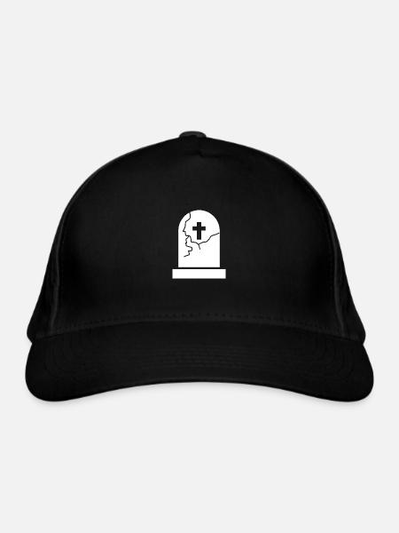 Grabstein Friedhof Grab - Bio-Baseballkappe - Schwarz