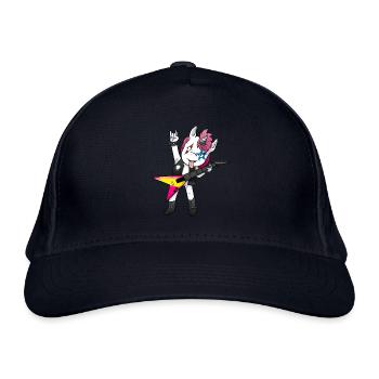 Heavy Metal Unicorn - Bio-Baseballkappe - Navy - Vorne