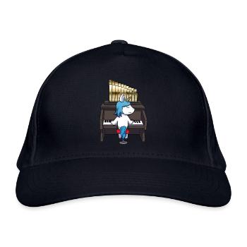 Einhorn Orgel - Bio-Baseballkappe - Navy - Vorne