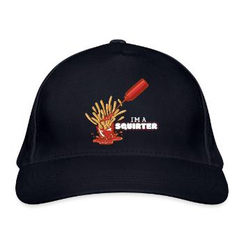 Ich Bin Ein Spritzer Sauce Pommes Sex Spruch - Bio-Baseballkappe - Navy - Vorne