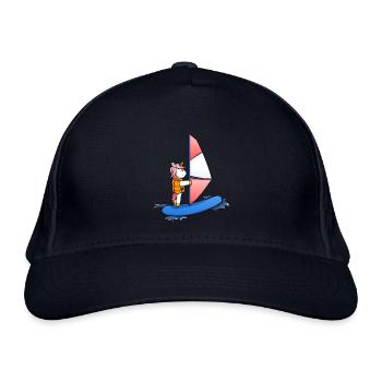Windsurfen Einhorn Windsurf Windsurfer - Bio-Baseballkappe - Navy - Vorne