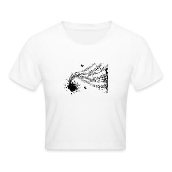 Musique Musique musiciens Clé de partition - Crop top - blanc - Devant - Marisol (170cm)