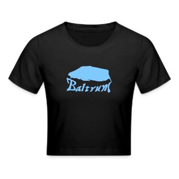 Baltrum Tattoo - Frauen Cropped T-Shirt - Schwarz - Vorne - Marisol (170cm)