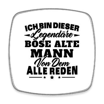 Ich bin dieser legendäre böse alte Mann - Viereckiger Kühlschrankmagnet - Weiß - Vorne