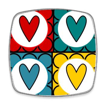 HEILIGER VALENTINSTAG. ICH LIEBE DICH. ICH LIEBE DICH. LIEBE. LIEBE - Viereckiger Kühlschrankmagnet - Weiß - Vorne