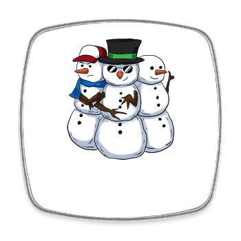 Cool Snowmans Coole Schneemänner - Viereckiger Kühlschrankmagnet - Weiß - Vorne
