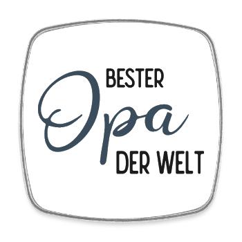 Bester Opa der Welt - Spruchdesign - Viereckiger Kühlschrankmagnet - Weiß - Vorne