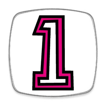 1. 1 JAHR. 1. JAHRESTAG. 1 JAHR GEBURTSTAG - Viereckiger Kühlschrankmagnet - Weiß - Vorne