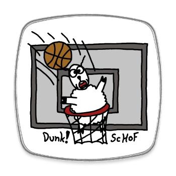 Dunk ScHoF - Square fridge magnet - white - Front