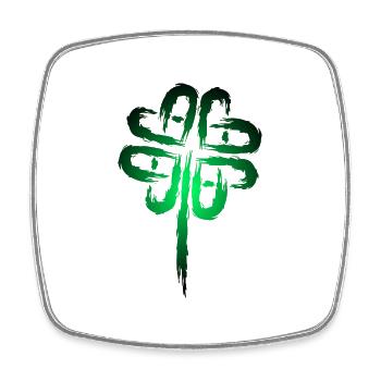 Kleeblatt Symbol Keltische Symbole - Viereckiger Kühlschrankmagnet - Weiß - Vorne