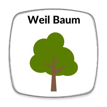 Weil Baum.... - Viereckiger Kühlschrankmagnet - Weiß - Vorne