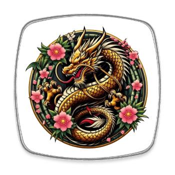 China Dragon - Square fridge magnet - white - Front