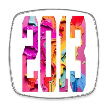 BUNT 13TH BIRTHDAY 2013 - Square fridge magnet - white - Front