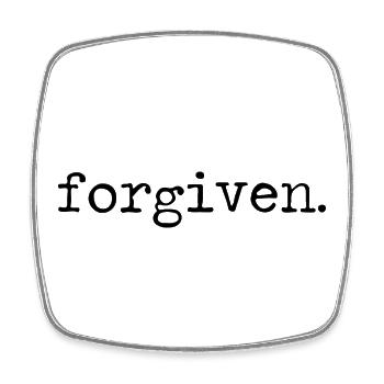 Forgiven Pardon Oublié Pardon Sort - Magnet carré - blanc - Devant