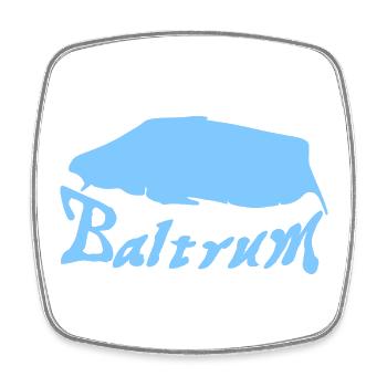 Tatouage Baltrum - Magnet carré - blanc - Devant