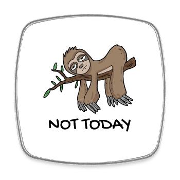 sloth - Square fridge magnet - white - Front