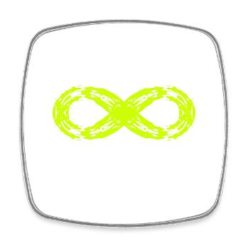 Unendlich Symbol Zeichen Symbol - Viereckiger Kühlschrankmagnet - Weiß - Vorne