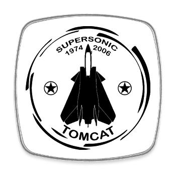 Flugzeug F14 Tomcat - Viereckiger Kühlschrankmagnet - Weiß - Vorne
