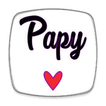 GRANDPA. DAD. FATHER'S DAY. HAPPY FATHER'S DAY - Square fridge magnet - white - Front