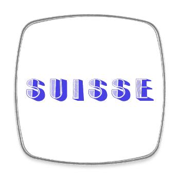 SUISSE. PAYS. GENEVE. SUISSE. HUMOUR. PAYS - Magnet carré - blanc - Devant