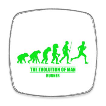 Läufer Evolution Läufer - Viereckiger Kühlschrankmagnet - Weiß - Vorne