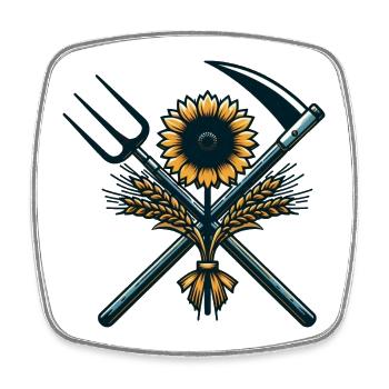 Agriculture Logo - Square fridge magnet - white - Front