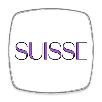 SUISSE. PAYS. GENEVE. HUMOUR. PAYS. DRAPEAU - Magnet carré - blanc - Devant
