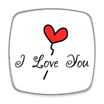 ICH LIEBE DICH. ICH LIEBE DICH. LIEBE. LIEBE. HEILIGER VALENTIN - Viereckiger Kühlschrankmagnet - Weiß - Vorne