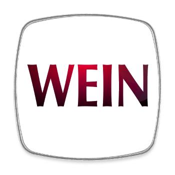 Wein - Viereckiger Kühlschrankmagnet - Weiß - Vorne