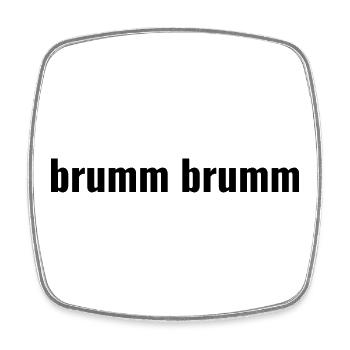 hum hum - Square fridge magnet - white - Front