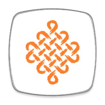 Unendlich Symbol Keltisches Symbol - Viereckiger Kühlschrankmagnet - Weiß - Vorne