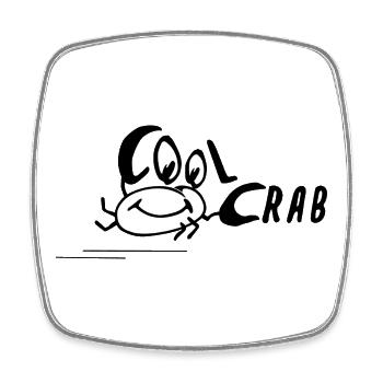 Cool Crab Coole Krabbe baby lustiges Bild funny - Viereckiger Kühlschrankmagnet - Weiß - Vorne