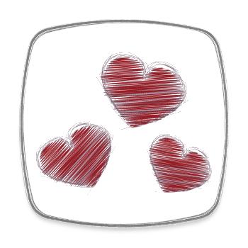 HEILIGER VALENTINSTAG. ICH LIEBE DICH. ICH LIEBE DICH. LIEBE. LIEBE - Viereckiger Kühlschrankmagnet - Weiß - Vorne