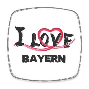 Bayern - Viereckiger Kühlschrankmagnet - Weiß - Vorne