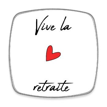 RETIREMENT. RETIREMENT. RETIRED. RETIREMENT - Square fridge magnet - white - Front