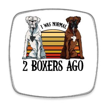 boxeur - Magnet carré - blanc - Devant